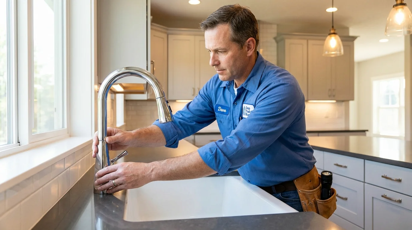 Kitchen faucet installation by Johns Plumbing LLC in Larchmont